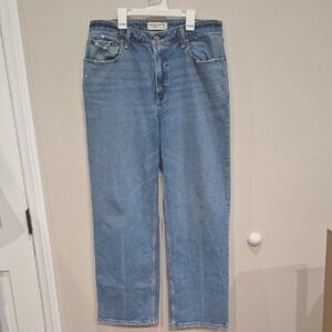 Women Abercrombie & Fitch Blue Straight Jeans Classic Style